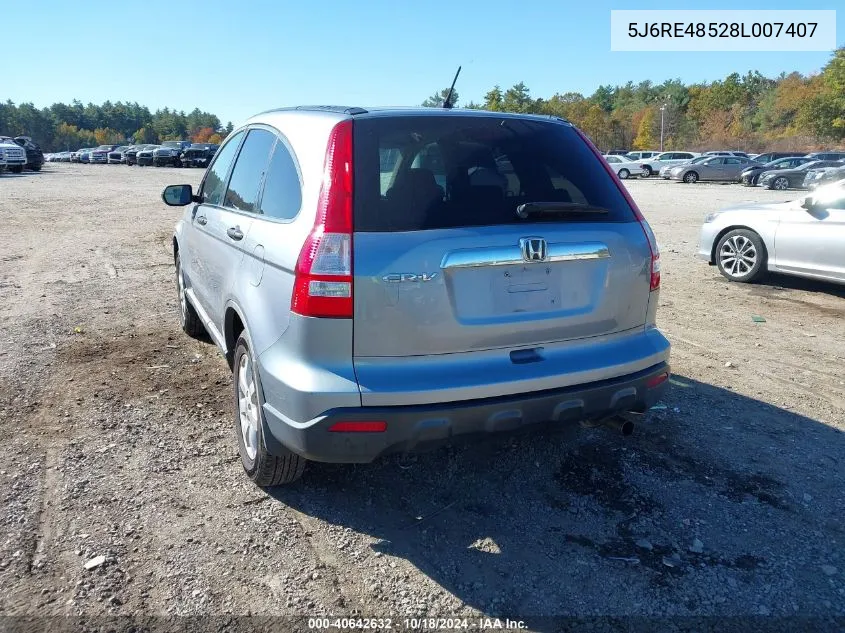 2008 Honda Cr-V Ex VIN: 5J6RE48528L007407 Lot: 40642632