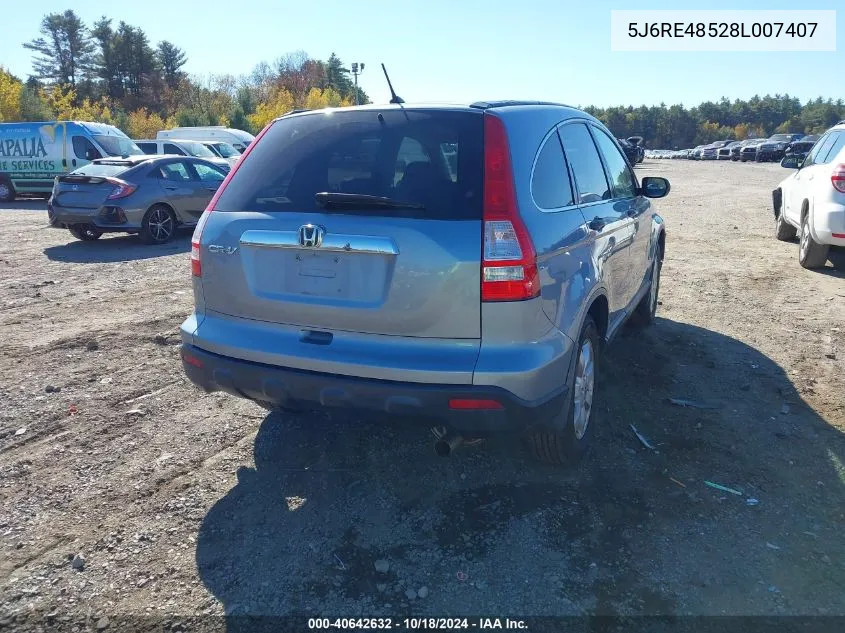 2008 Honda Cr-V Ex VIN: 5J6RE48528L007407 Lot: 40642632