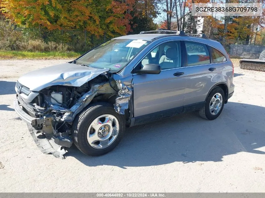 2008 Honda Cr-V Lx VIN: 3CZRE38368G709798 Lot: 40644892