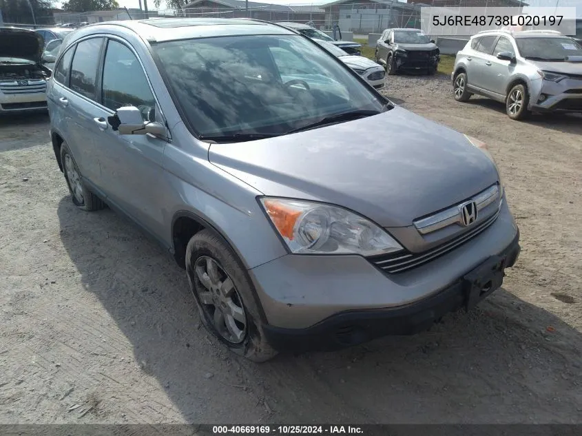 5J6RE48738L020197 2008 Honda Cr-V Ex-L