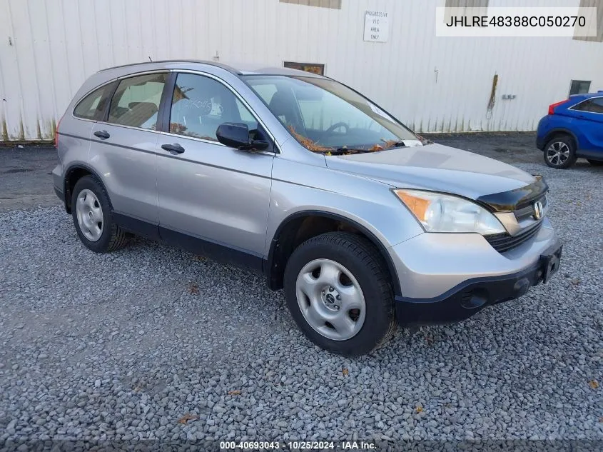 2008 Honda Cr-V Lx VIN: JHLRE48388C050270 Lot: 40693043