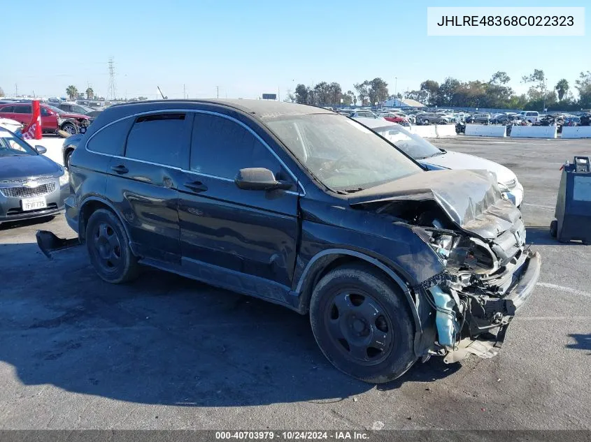 2008 Honda Cr-V Lx VIN: JHLRE48368C022323 Lot: 40703979