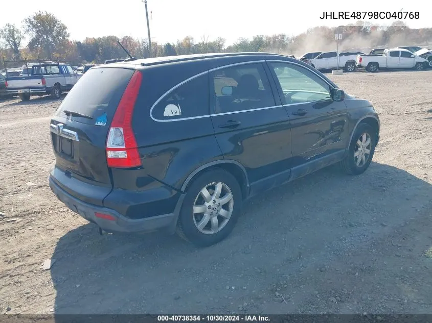 JHLRE48798C040768 2008 Honda Cr-V Ex-L