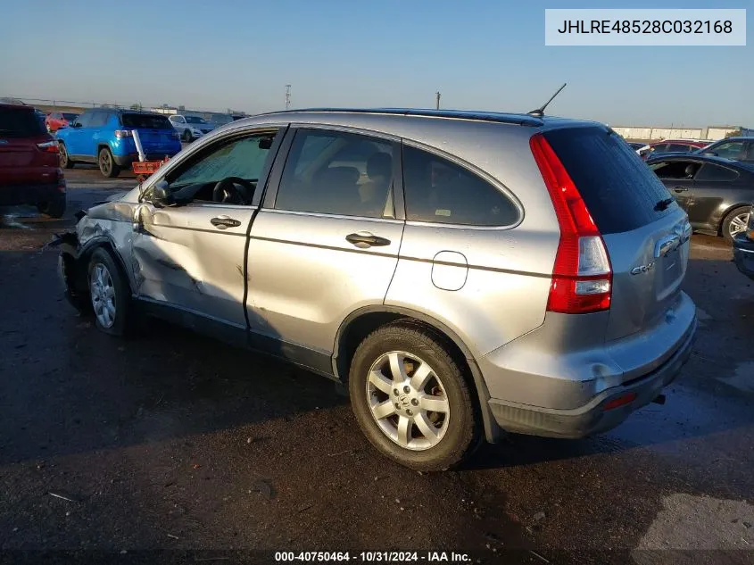 2008 Honda Cr-V Ex VIN: JHLRE48528C032168 Lot: 40750464