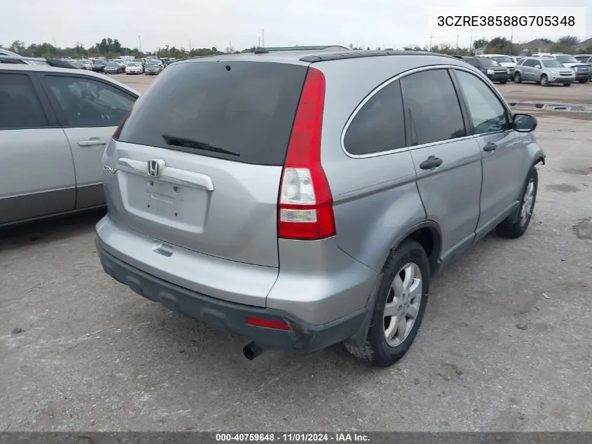 2008 Honda Cr-V Ex VIN: 3CZRE38588G705348 Lot: 40759648