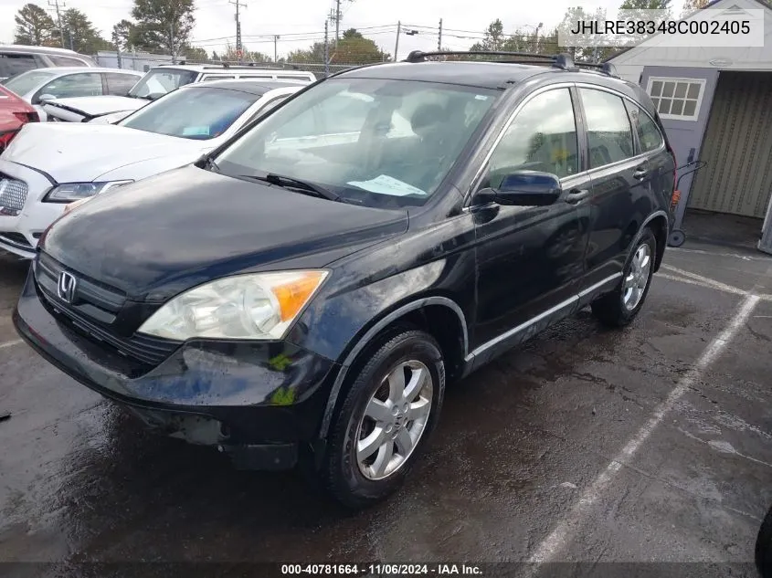 2008 Honda Cr-V Lx VIN: JHLRE38348C002405 Lot: 40781664