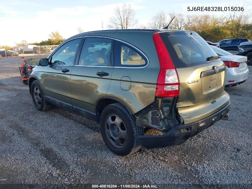 2008 Honda Cr-V Lx VIN: 5J6RE48328L015036 Lot: 40816204