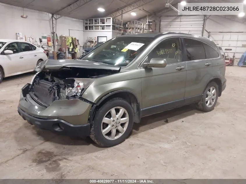 2008 Honda Cr-V Ex-L VIN: JHLRE48728C023066 Lot: 40829977