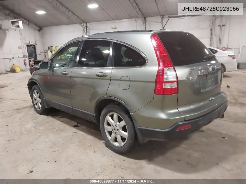 2008 Honda Cr-V Ex-L VIN: JHLRE48728C023066 Lot: 40829977