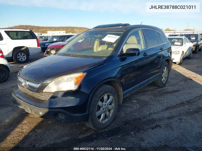 2008 Honda Cr-V Ex-L VIN: JHLRE38788C021011 Lot: 40832114