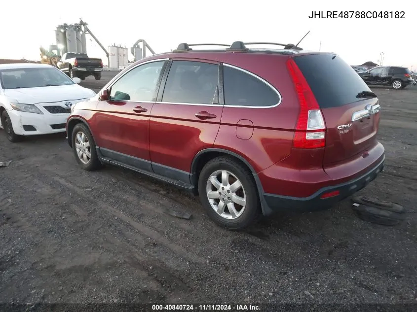 2008 Honda Cr-V Ex-L VIN: JHLRE48788C048182 Lot: 40840724