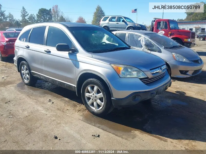 2008 Honda Cr-V Ex VIN: JHLRE38508C050789 Lot: 40853381