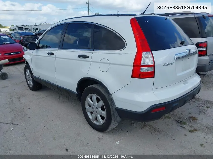 2008 Honda Cr-V Ex VIN: 3CZRE38518G704395 Lot: 40853685