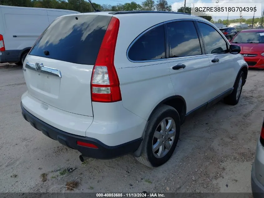 2008 Honda Cr-V Ex VIN: 3CZRE38518G704395 Lot: 40853685