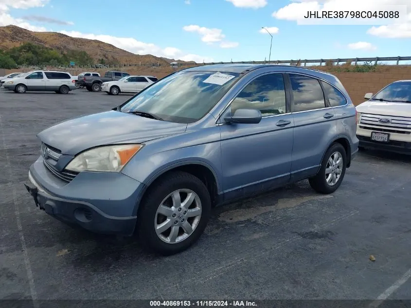 2008 Honda Cr-V Ex-L VIN: JHLRE38798C045088 Lot: 40869153