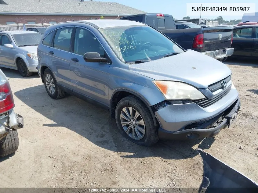 2009 Honda Cr-V VIN: 5J6RE48349L805987 Lot: 12080742