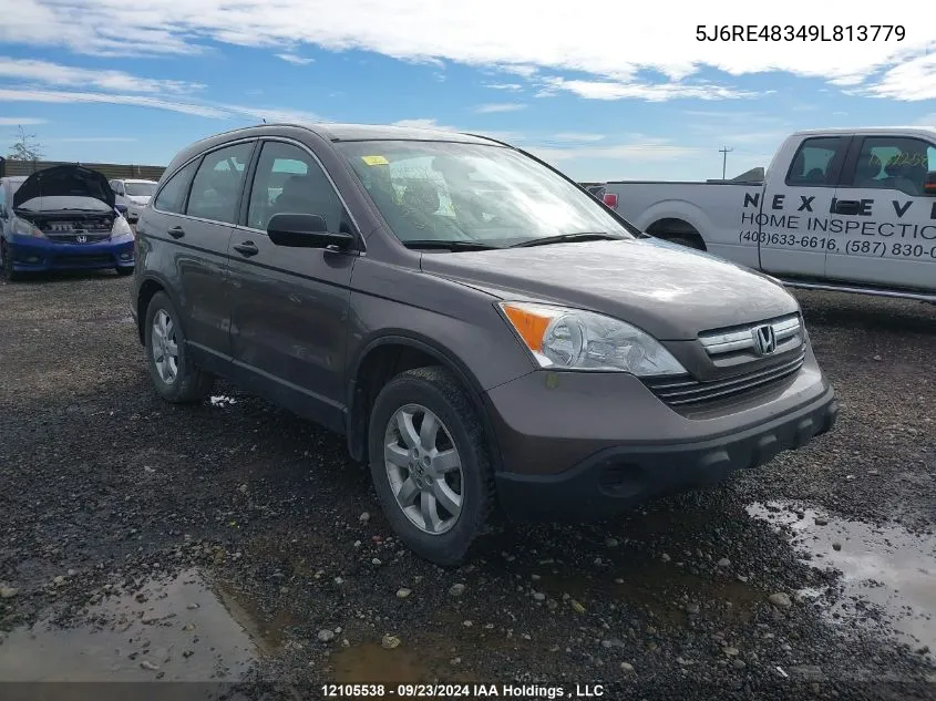 5J6RE48349L813779 2009 Honda Cr-V Lx