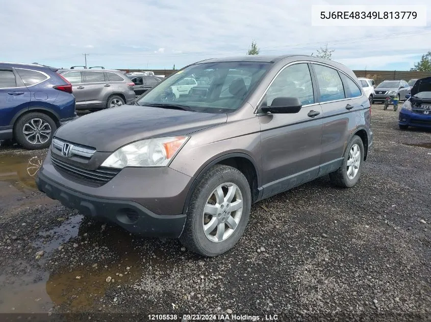 5J6RE48349L813779 2009 Honda Cr-V Lx