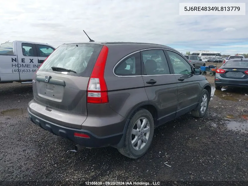 5J6RE48349L813779 2009 Honda Cr-V Lx