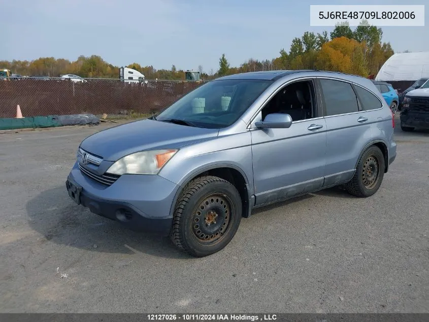 2009 Honda Cr-V VIN: 5J6RE48709L802006 Lot: 12127026