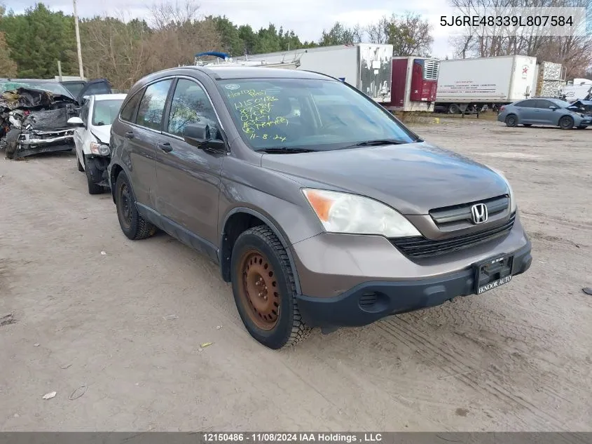 2009 Honda Cr-V VIN: 5J6RE48339L807584 Lot: 12150486