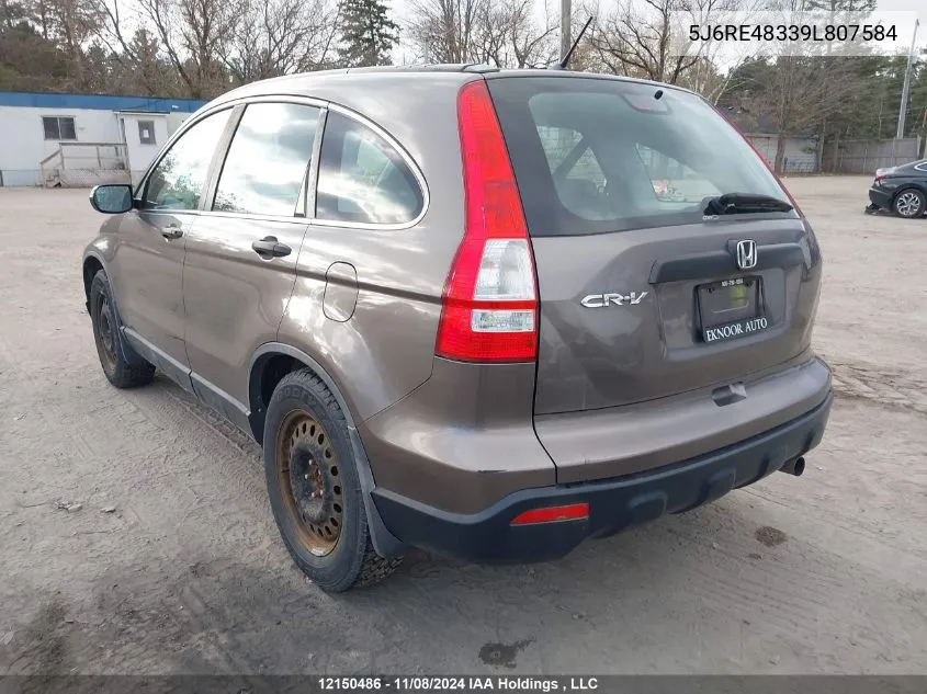 2009 Honda Cr-V VIN: 5J6RE48339L807584 Lot: 12150486