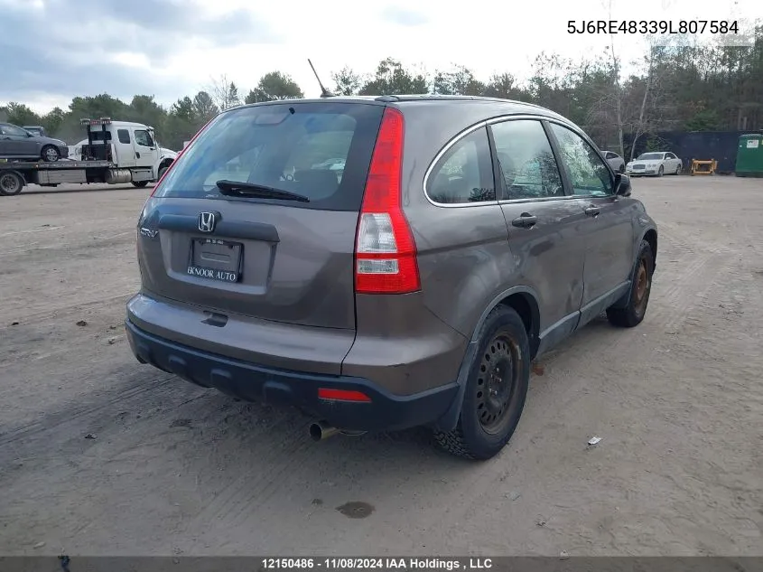 2009 Honda Cr-V VIN: 5J6RE48339L807584 Lot: 12150486