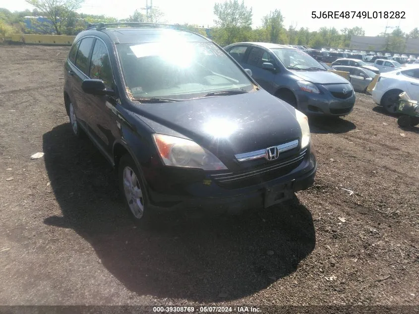 2009 Honda Cr-V Ex-L VIN: 5J6RE48749L018282 Lot: 39308769