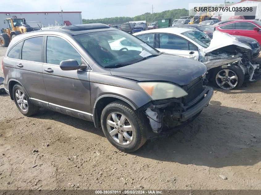 5J6RE38769L035398 2009 Honda Cr-V Ex-L