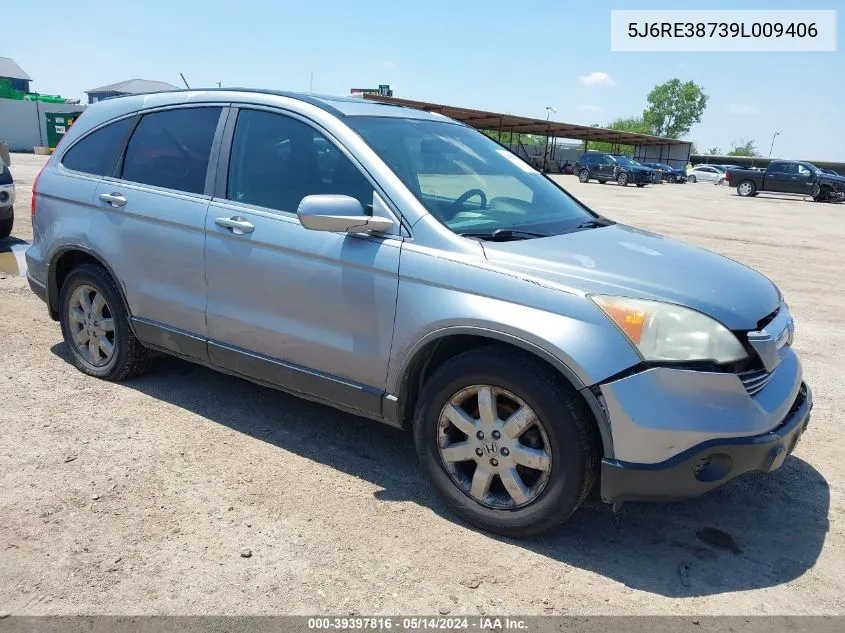 2009 Honda Cr-V Ex-L VIN: 5J6RE38739L009406 Lot: 39397816