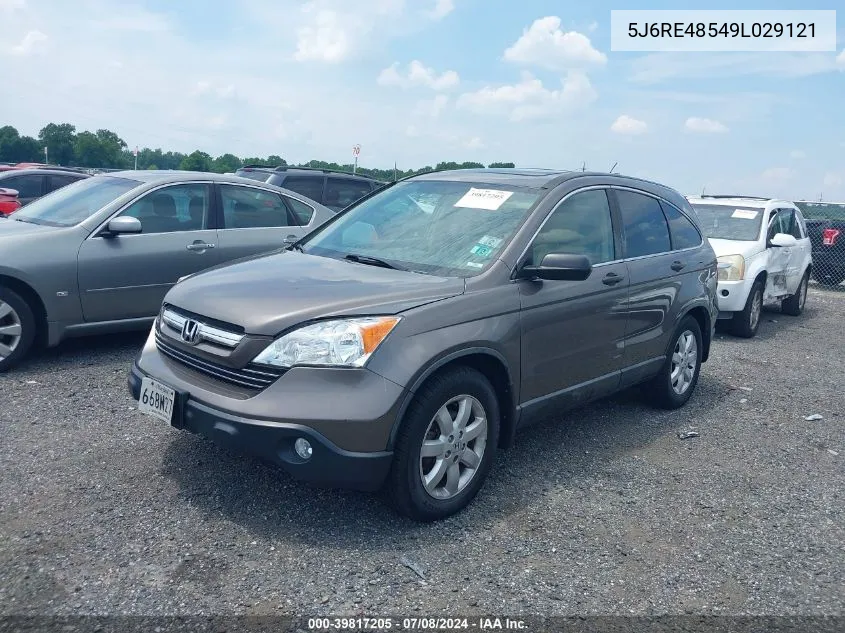 2009 Honda Cr-V Ex VIN: 5J6RE48549L029121 Lot: 39817205