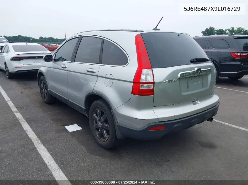 5J6RE487X9L016729 2009 Honda Cr-V Ex-L