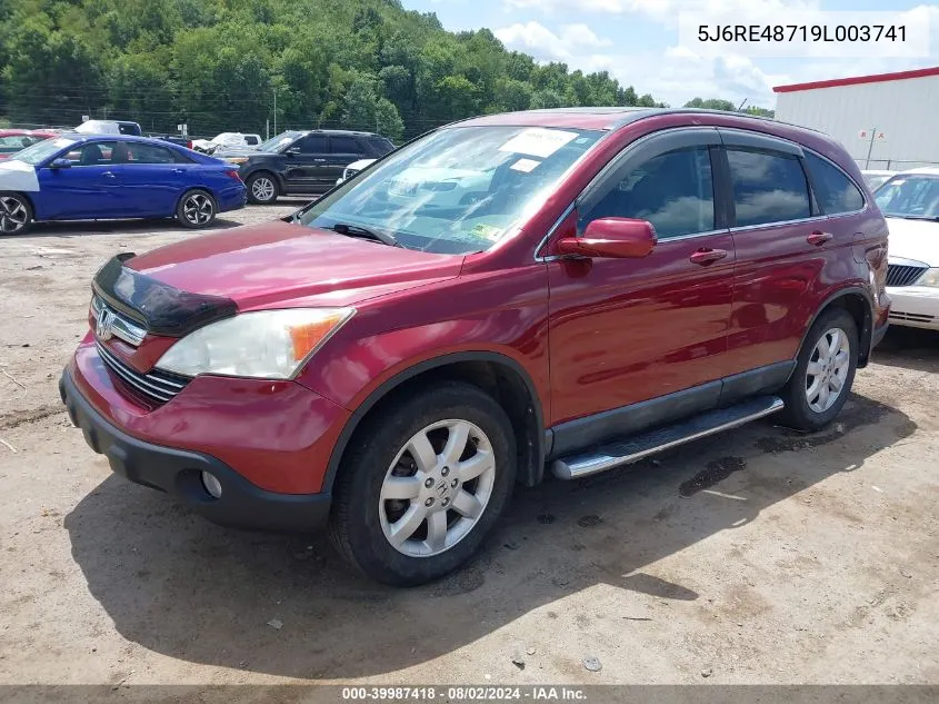 2009 Honda Cr-V Ex-L VIN: 5J6RE48719L003741 Lot: 39987418