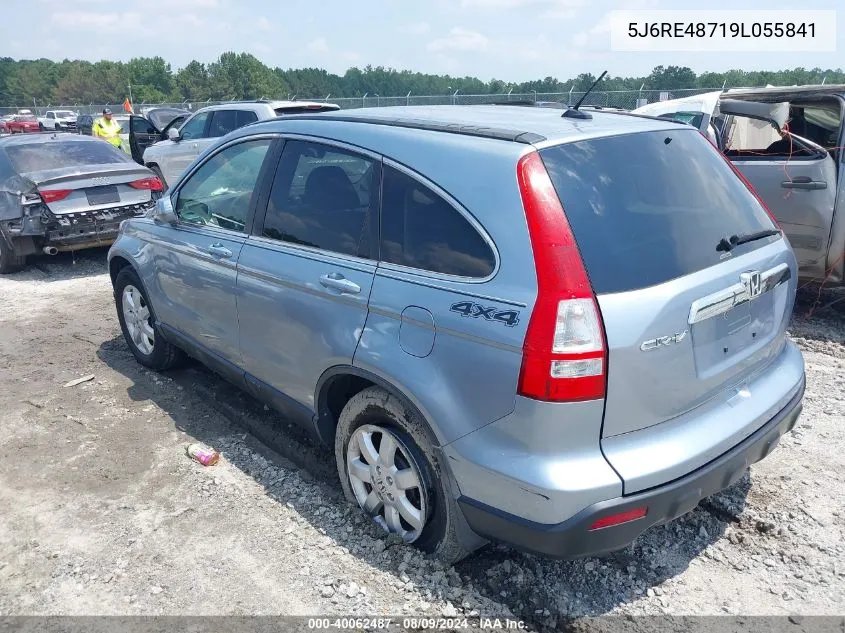 2009 Honda Cr-V Ex-L VIN: 5J6RE48719L055841 Lot: 40062487