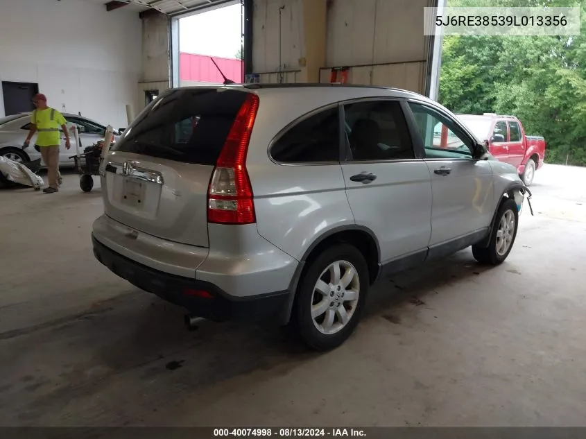 2009 Honda Cr-V Ex VIN: 5J6RE38539L013356 Lot: 40074998