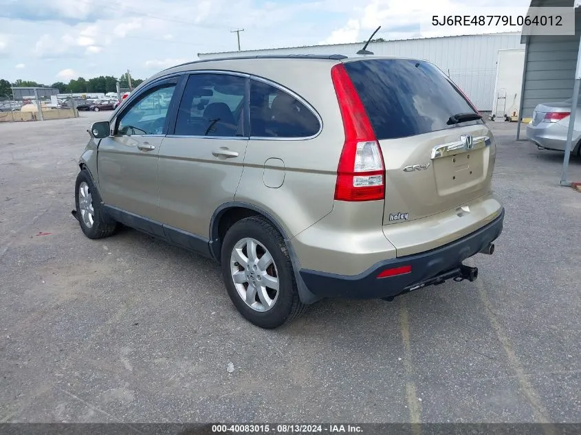 2009 Honda Cr-V Ex-L VIN: 5J6RE48779L064012 Lot: 40083015