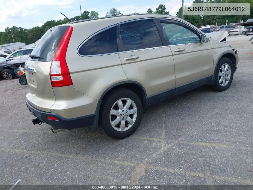 2009 Honda Cr-V Ex-L VIN: 5J6RE48779L064012 Lot: 40083015