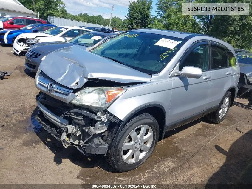 2009 Honda Cr-V Ex-L VIN: 5J6RE38749L016185 Lot: 40094887