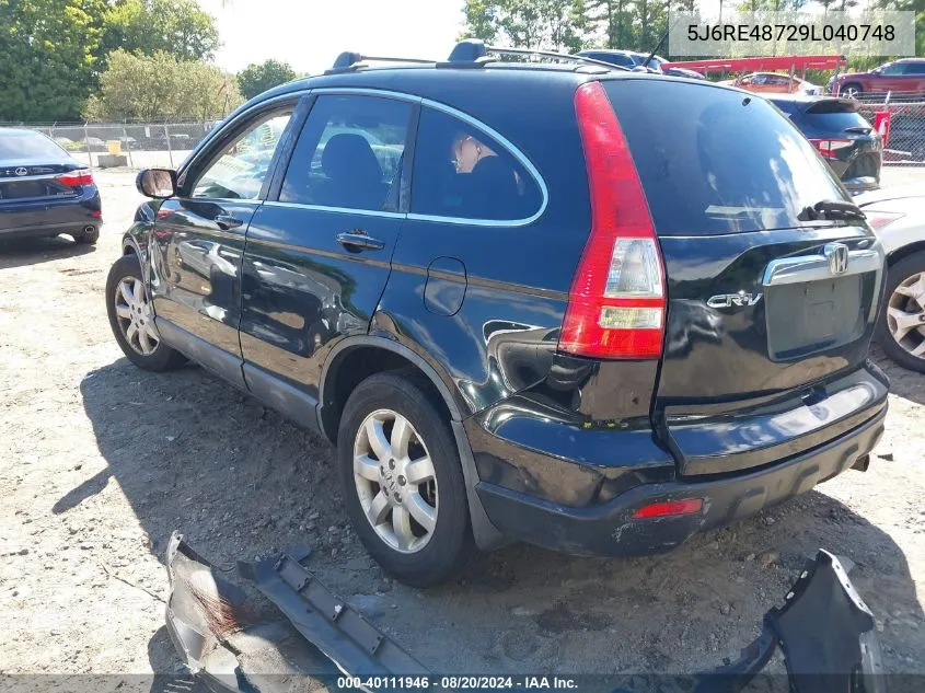 5J6RE48729L040748 2009 Honda Cr-V Ex-L