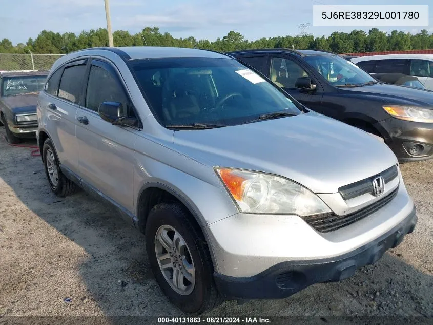 2009 Honda Cr-V Lx VIN: 5J6RE38329L001780 Lot: 40131863