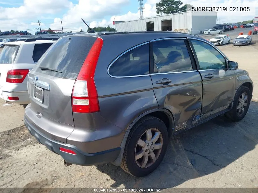 5J6RE38719L021005 2009 Honda Cr-V Ex-L