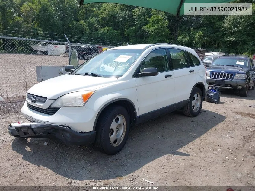 2009 Honda Cr-V Lx VIN: JHLRE48359C021987 Lot: 40181613