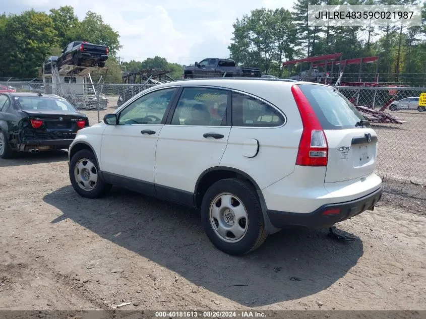 2009 Honda Cr-V Lx VIN: JHLRE48359C021987 Lot: 40181613