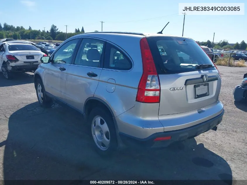 2009 Honda Cr-V Lx VIN: JHLRE38349C003085 Lot: 40209572