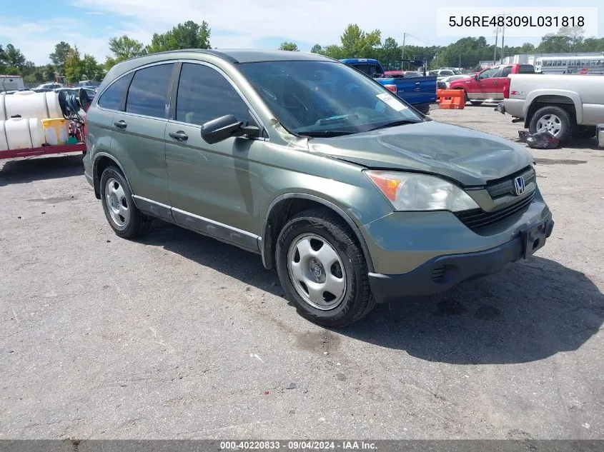 5J6RE48309L031818 2009 Honda Cr-V Lx