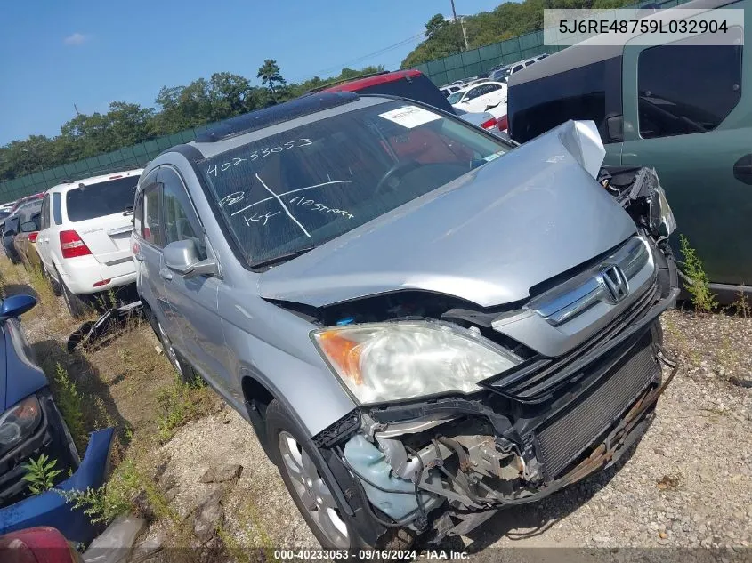 2009 Honda Cr-V Ex-L VIN: 5J6RE48759L032904 Lot: 40233053