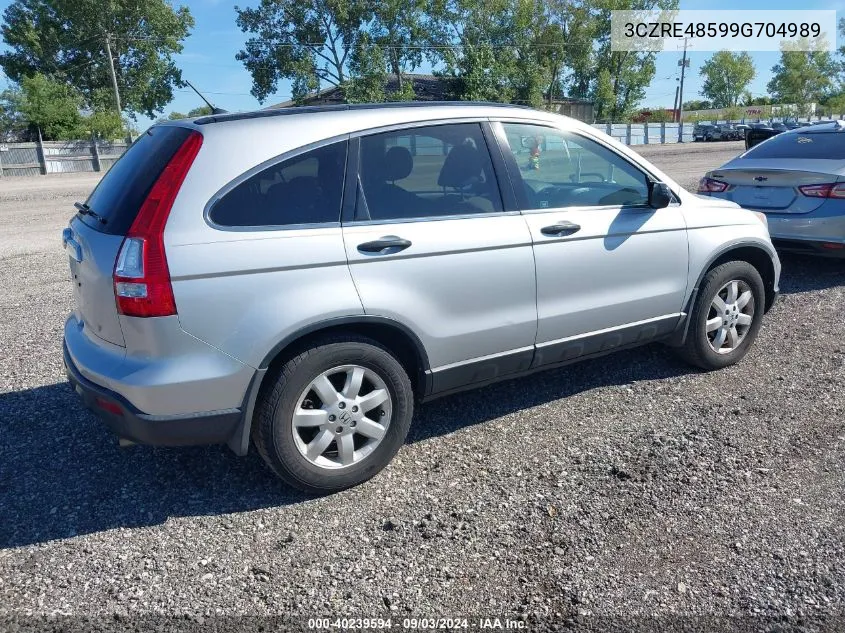 2009 Honda Cr-V Ex VIN: 3CZRE48599G704989 Lot: 40239594