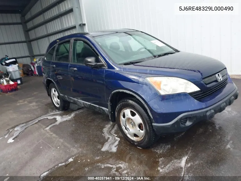 2009 Honda Cr-V Lx VIN: 5J6RE48329L000490 Lot: 40257941