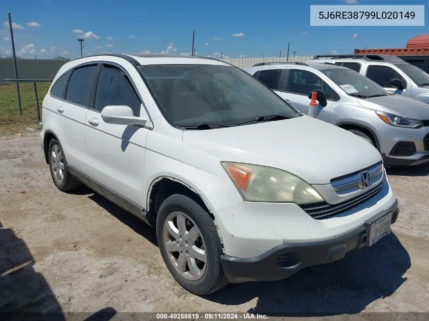 5J6RE38799L020149 2009 Honda Cr-V Ex-L