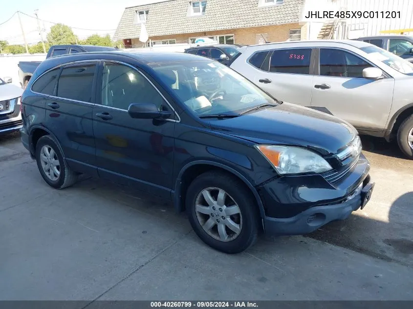 2009 Honda Cr-V Ex VIN: JHLRE485X9C011201 Lot: 40260799